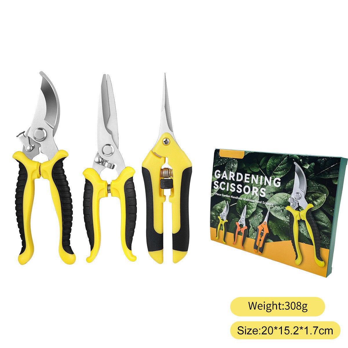 3-piece set gardening scissors