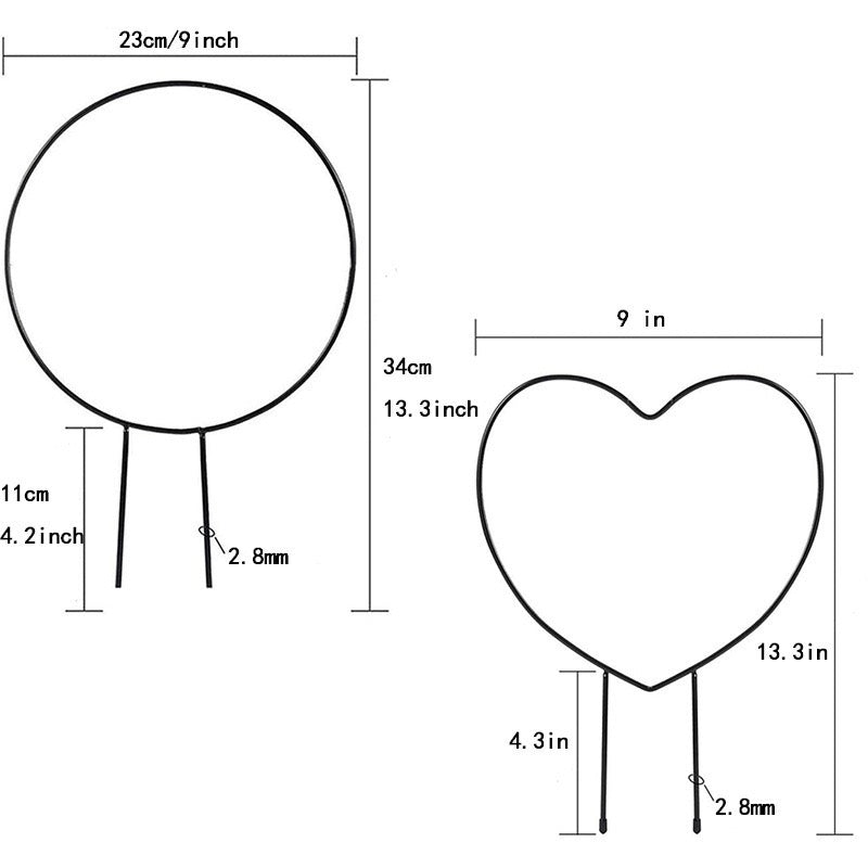 Wrought Iron wreath trellis