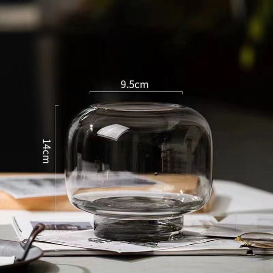 Round glassware for growing plants