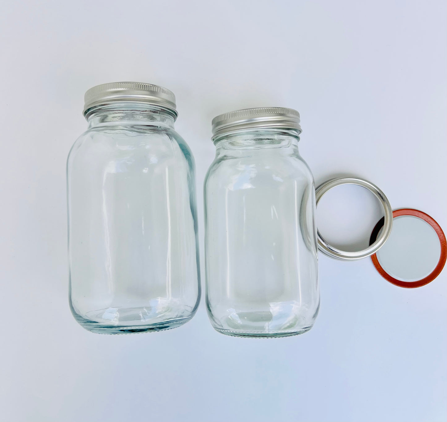 Mason Jars with split caps