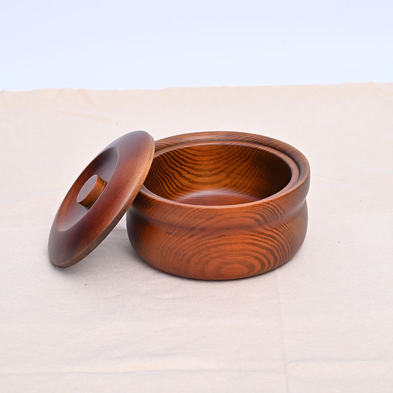 Jujube wooden bowl with lid (one piece mold)